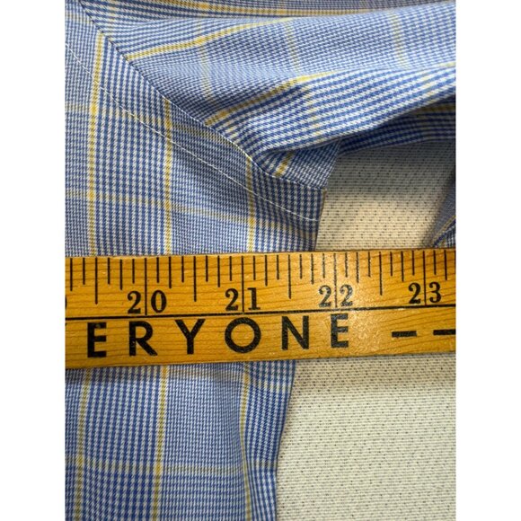 Charles Tyrwhitt Mens Slim Fit Dress Shirt Size 15.5/33 Blue Yellow Check Formal - Picture 8 of 11